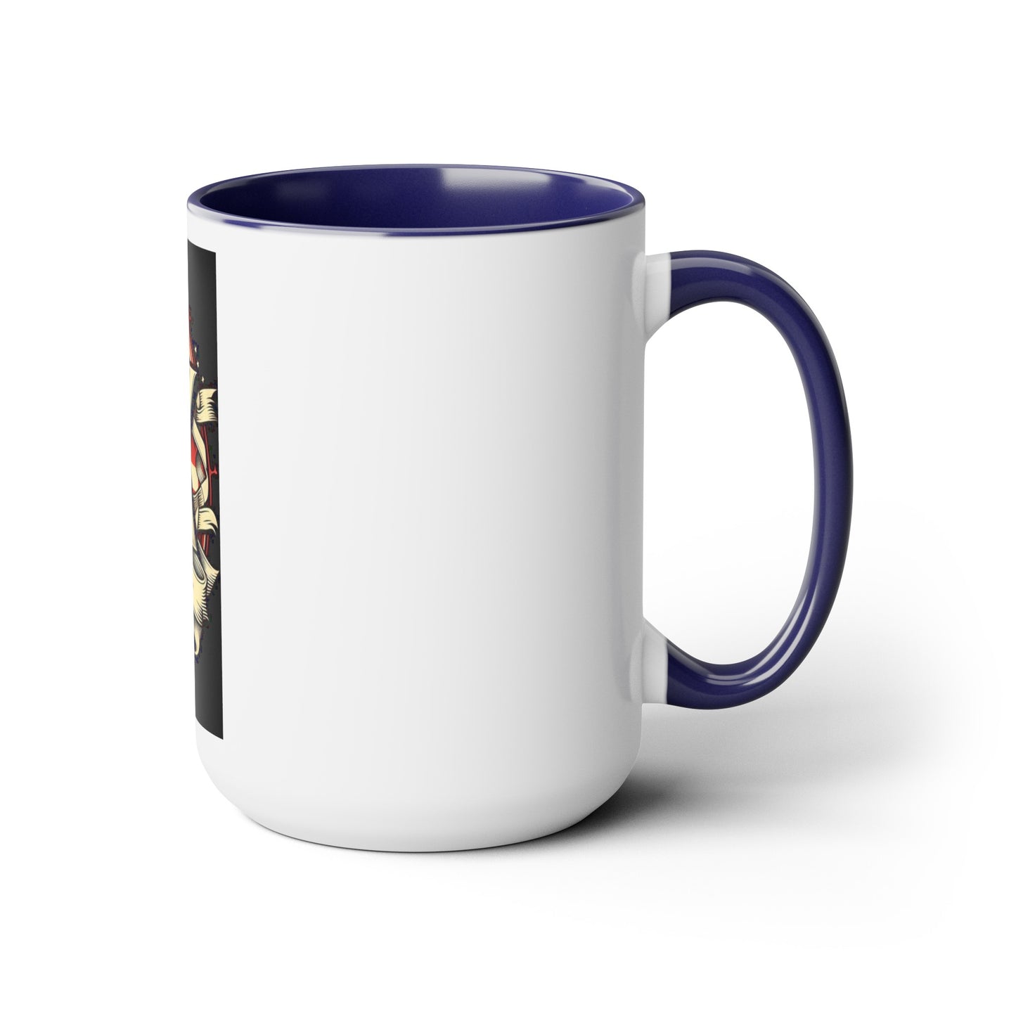 Two-Tone Coffee Mugs, 15oz