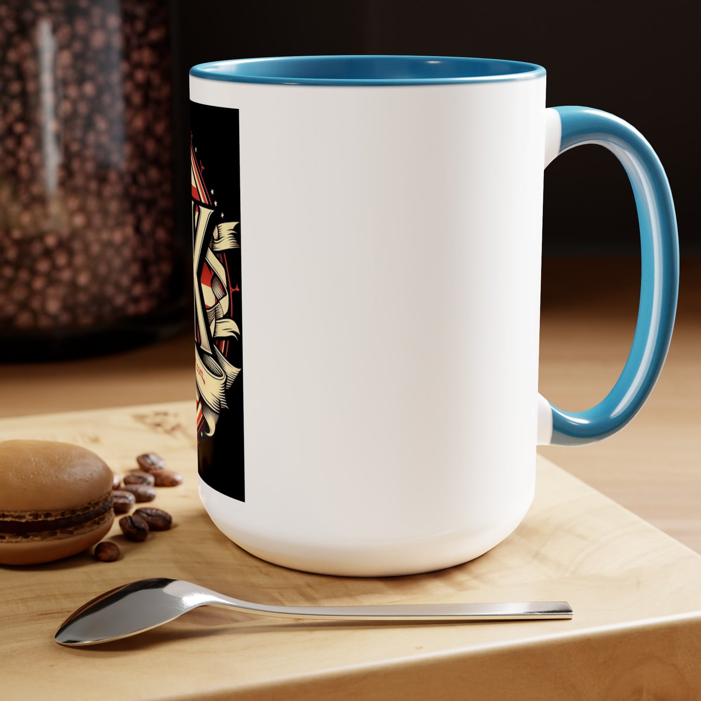 Two-Tone Coffee Mugs, 15oz