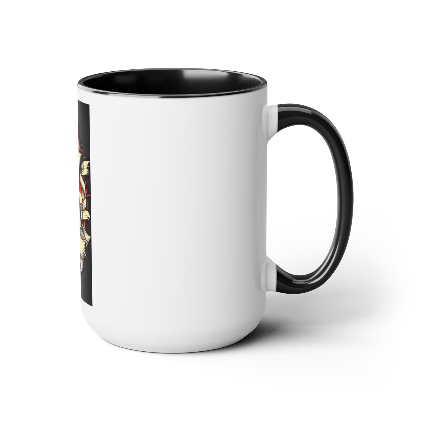 Two-Tone Coffee Mugs, 15oz