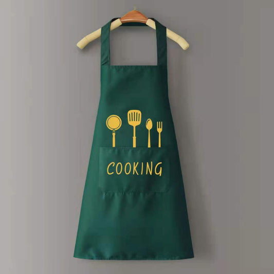 Korean version knife and fork hand wipe apron waterproof oil and fat sling